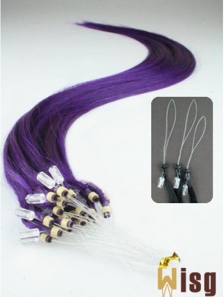 Natural Black Straight Micro Loop Ring Hair Extensions