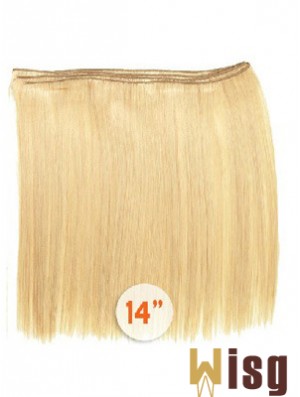 Straight Remy Human Hair Blonde Style Weft Extensions