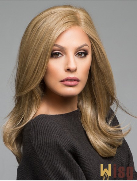 Layered Long Brown Straight 16 inch Popular Human Hair Wigs