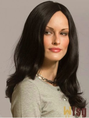 Wavy Wig With Capless Layered Cut Long Length Black Color