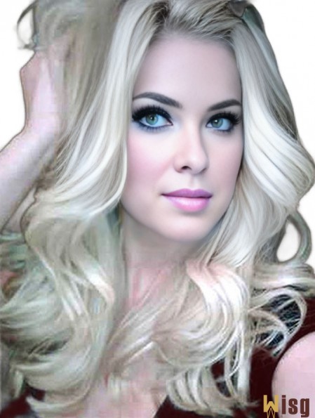  Without  Bangs With Remy Human Lace Front Wavy Style