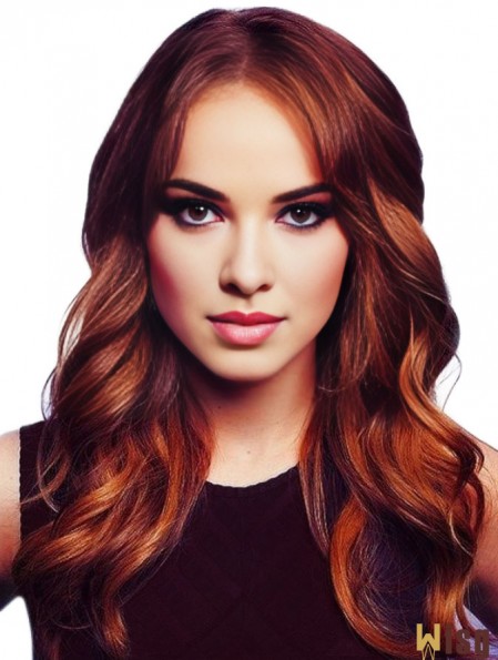 100% Human Hair Jennifer Lawrence Wigs With Capless Wavy Style Long Length