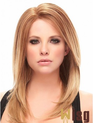 Auburn Shoulder Length Trendy Straight Without Bangs Lace Wigs
