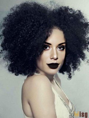 Lace Front Remy Human Chin Length Capless Afro Kinky Human Hair Wigs
