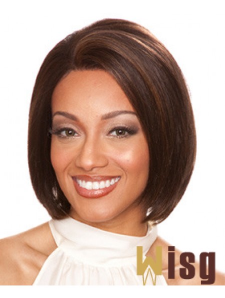 Human Hair Lace Fronts Chin Length Straight Style Bobs Cut