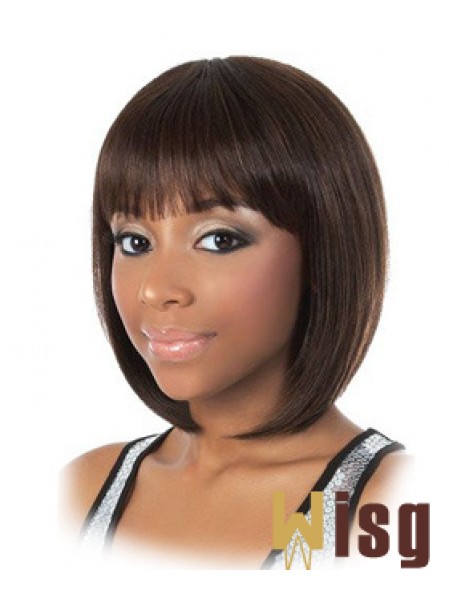 Bobs Blonde Capless Straight Chin Length Black Woman Wigs