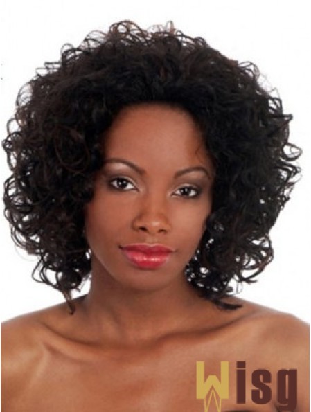Black Chin Length Synthetic Capless 14 inch Afro Kinky Wigs