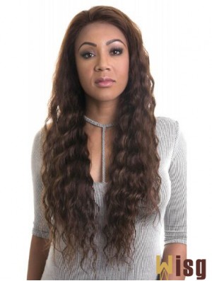 Wavy 22 inch Lace Front Brown African American Hairstyles