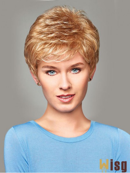 Buy Synthetic With Capless Short Length Blonde Color
