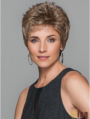 Capless Blonde 4 inch Short Boycuts Synthetic Wigs
