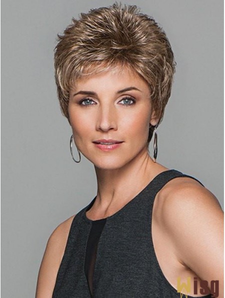 Capless Blonde 4 inch Short Boycuts Synthetic Wigs