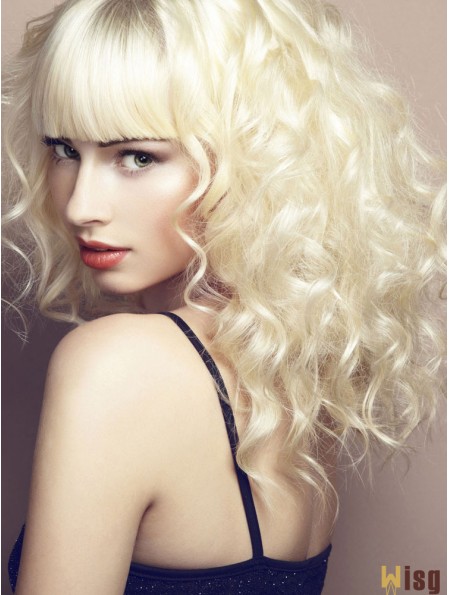 Long With Bangs Curly Ideal Synthetic Wigs