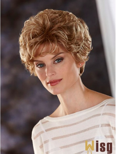 Wavy Blonde Cheap Cropped Classic Wigs