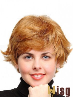 Cheapest Hair Synthetic Full Head UK With Capless Auburn Color