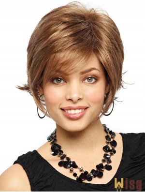 Straight Layered 10 inch Auburn Good Synthetic Wigs
