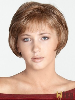 Straight Bobs 8 inch Blonde Fashion Synthetic Wigs
