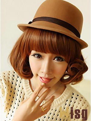 Lace Front Chin Length Wavy Auburn Affordable Bob Wigs
