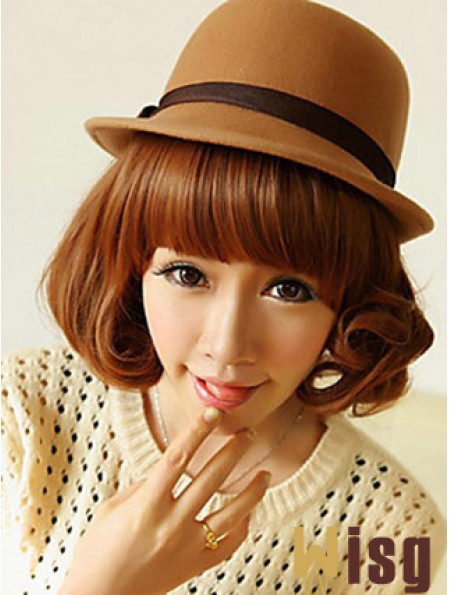 Lace Front Chin Length Wavy Auburn Affordable Bob Wigs