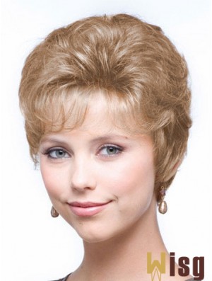 Wavy Blonde Ideal Cropped Classic Lady Wig