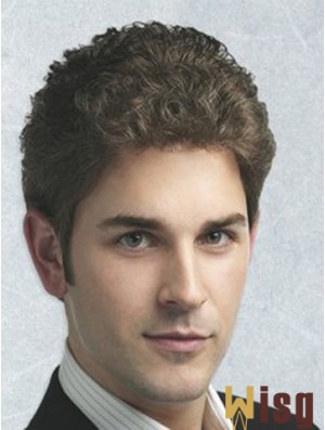 Buy A Wig Online Brown Short Curly 100% Hand-tied