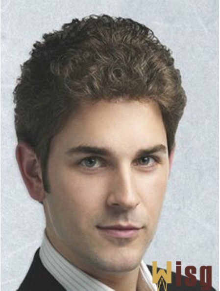Buy A Wig Online Brown Short Curly 100% Hand-tied