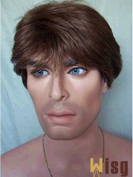 Capless Straight Brown Shory Nice Wig For Man