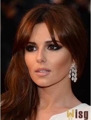 Soft Auburn 16 inch Wavy Long With Bangs  Wigs