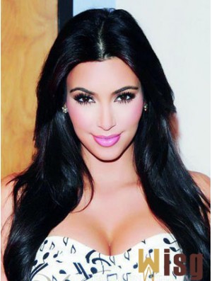 Black Straight Lace Front Durable 20 inch  Wigs