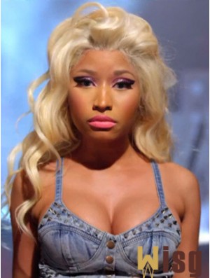 22 inch Blonde Wavy Without Bangs Long Natural Nicki Minaj Wigs