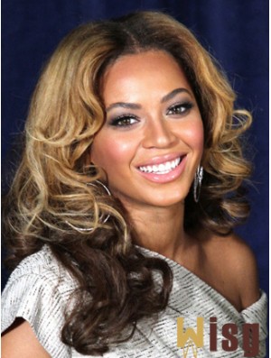 Ombre/2 tone Long Wavy Without Bangs Lace Front 16 inch  Wigs