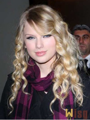 Capless With Bangs Wavy Long Blonde Perfect  Wigs