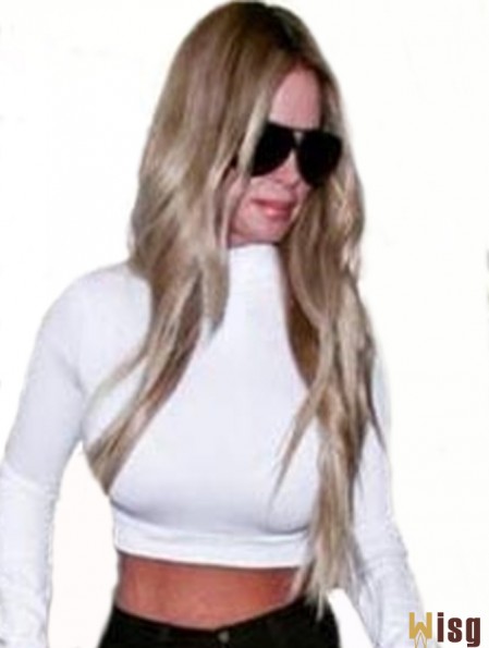 Synthetic Brown 24 inch Without Bangs Wavy Long Lace Front  Wigs