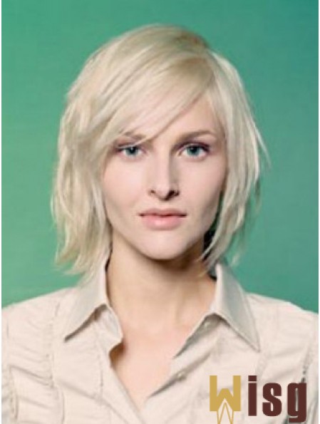 Full Lace Bobs Chin Length Straight 10 inch Platinum Blonde Sleek Fashion Wigs