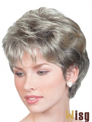 Wigs For Elderly Lady UK With Lace Front Chin Length