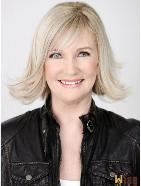 Chin Length Straight Lace Front Blonde Fashion Bob Wigs