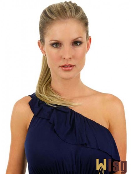 Designed Straight Blonde Ponytails